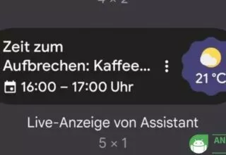 Tipp – Durch das At a Glance Widget scrollen