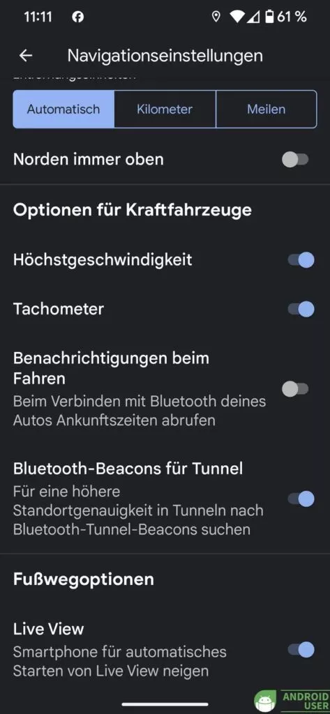 Die Bluetooth Beacons in Google Maps für Android sind aktiviert