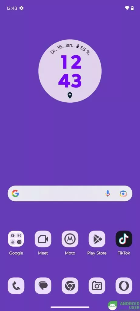 Motorola bietet verschiedene Widgets und vorinstallierte Apps