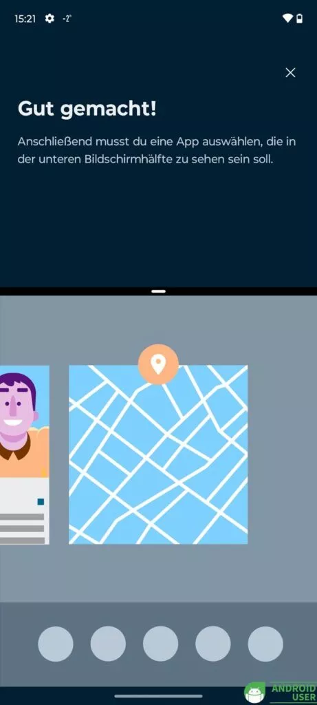 Geteilte App-Ansicht auf dem Motorola Moto G54 5G