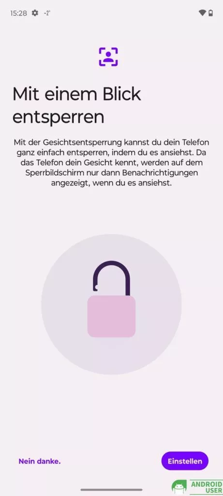 Gesichtsentsperrung auf dem Moto G54 5G