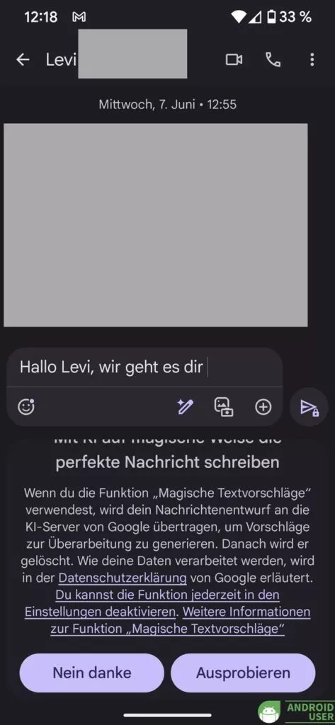 Magic Compose in Google Messages verbessert Texte per KI