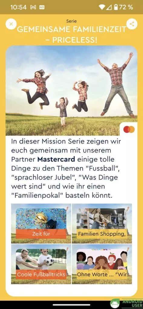 Family Missions von Partner Mastercard