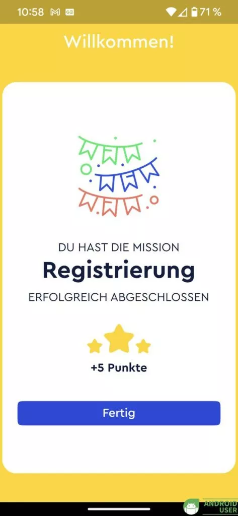 Die Registrierung in Family Missions ist abgeschlossen