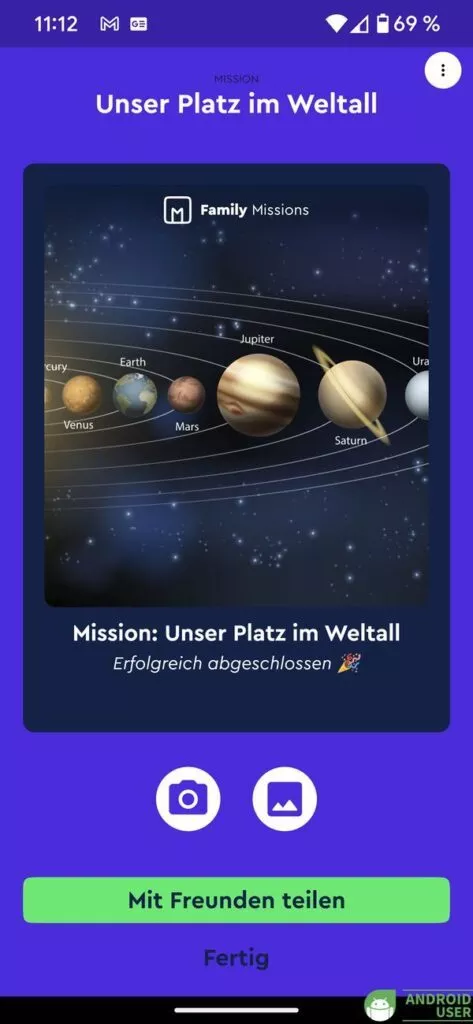 Du kannst deinen Family Missions Erfolg teilen