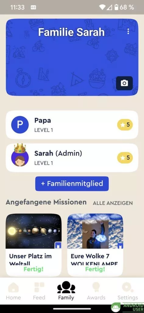 Abgeschlossene Family Missions