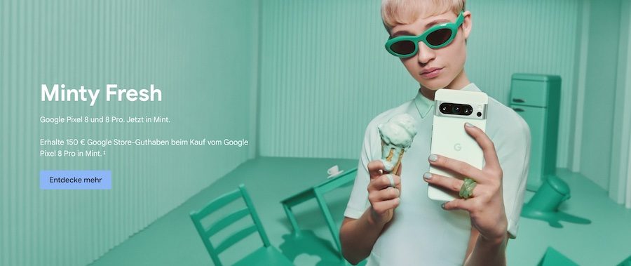 Pixel 8 Pro jetzt auch in neuer Farbe Minty Fresh