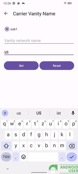 Bei eingelegter SIM Karte änderst du jetzt den Ländercode