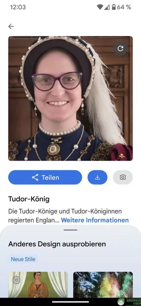 Arts Selfie 2 im Tudor Stil