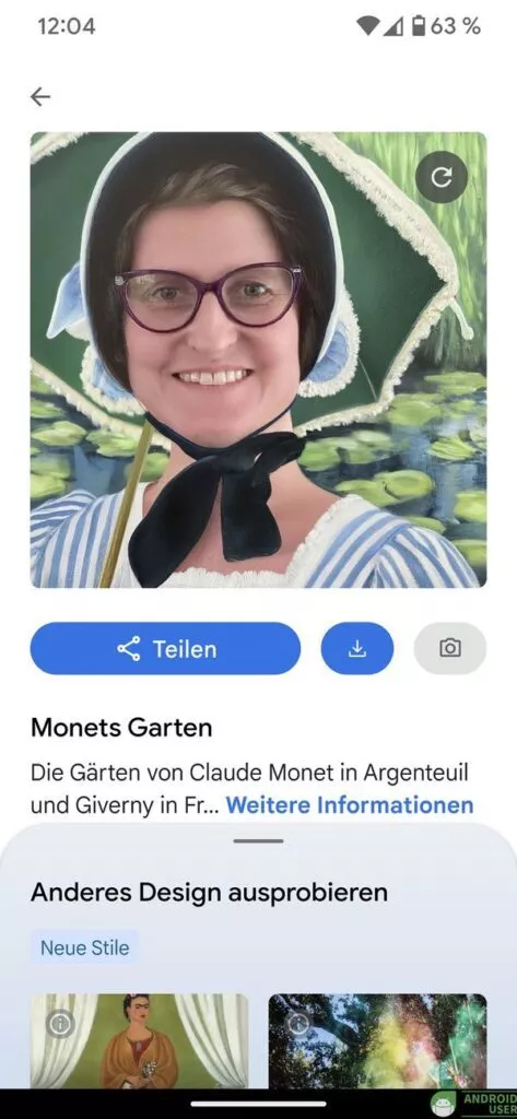 Art Selfie 2 im Monet-Stil