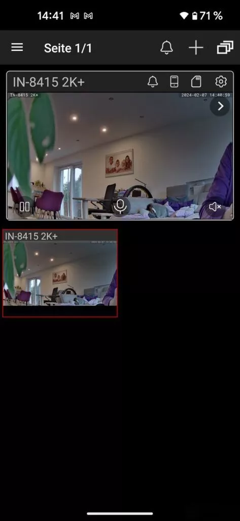 INSTAR App mit der Instar IN-8415