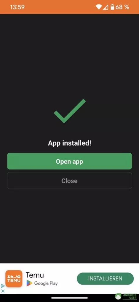 Gemini App ist installiert