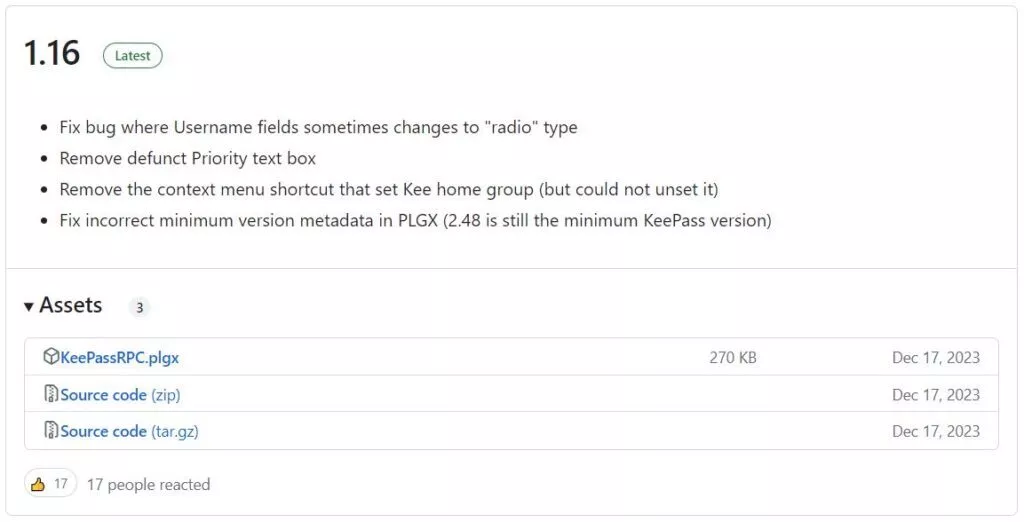 Das Plugin KeePassRPC ist etwas umständlich über das Forum zu finden.