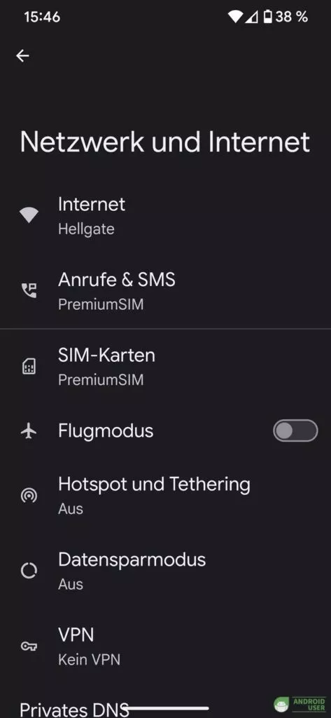 Über die Einstellungen deines Android Smartphones gelangst du zur Option VPN