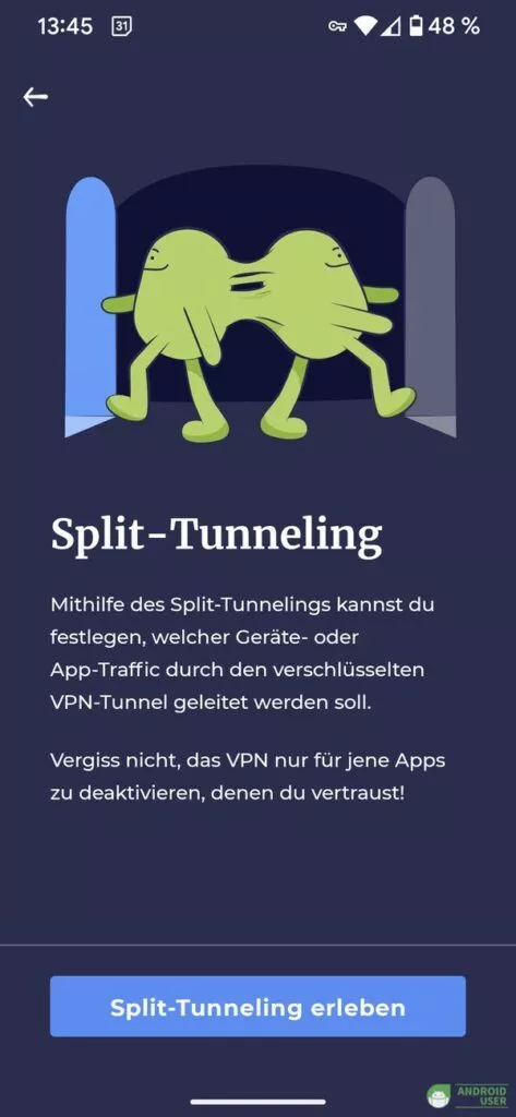 Atlas VPN für Android bietet Split Tunneling