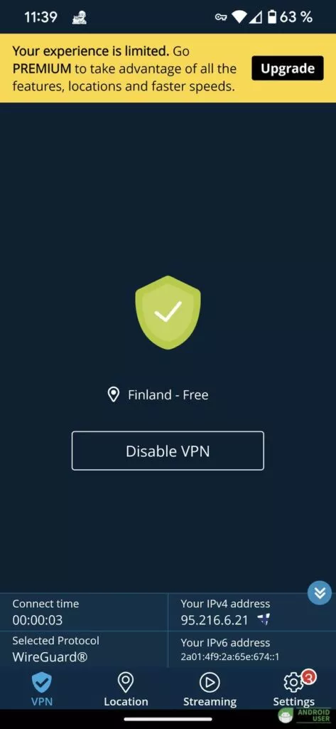 Bei Hide me VPN kannst du aus 7 Servern auswählen.