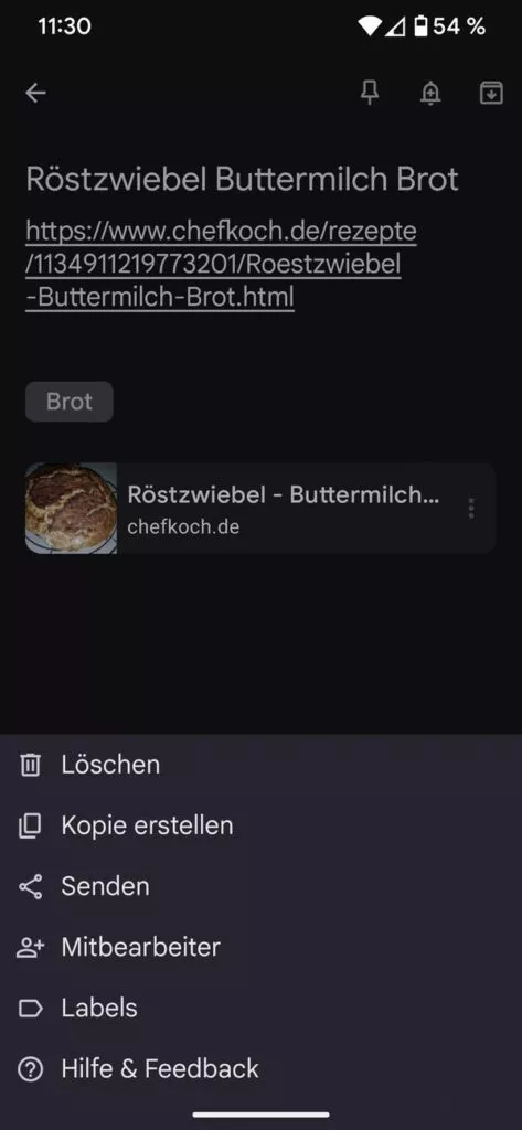 Du fügst ein Label in google Notizen hinzu