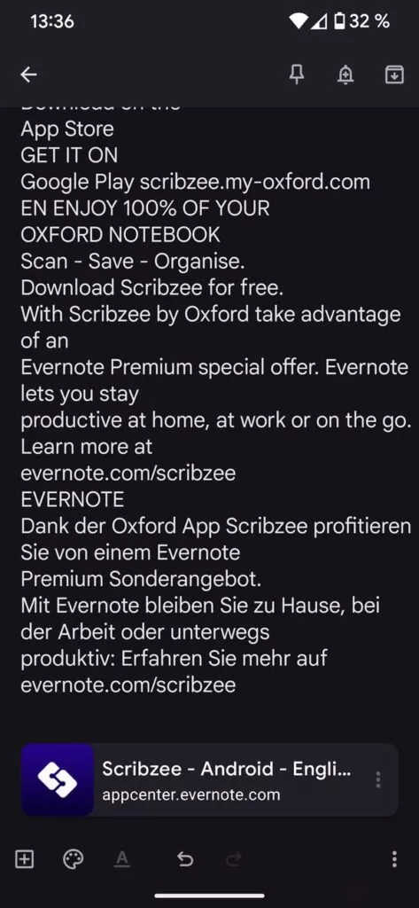 Auch der QR Code wird direkt als Link eingebunden