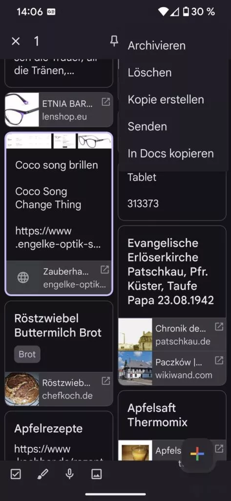 Erstellen und Löschen einer Notiz in Google Notizen