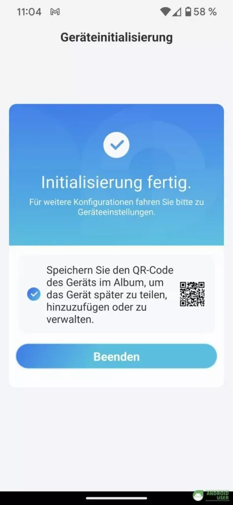 Die Initialisierung der Reolink Duo 3 POE ist beendet