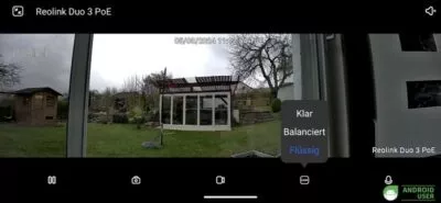 Bildschirmfüllende Darstellung der Reolink DUo 3 PoE Kamera