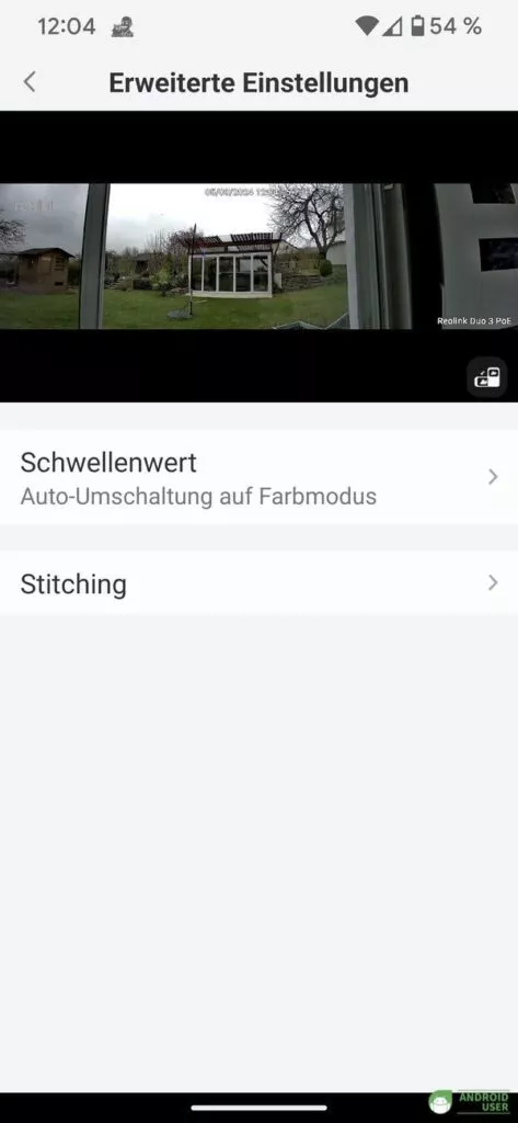 Bildstitching bei der Reolink Duo 3 PoE Kamera