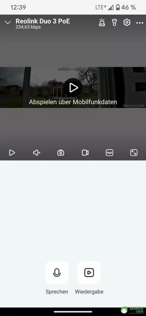 Zugriff von unterwegs auf die Reolink Duo 3 PoE Kamera