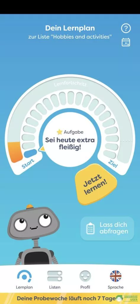 Lernfortschritt in cabuu