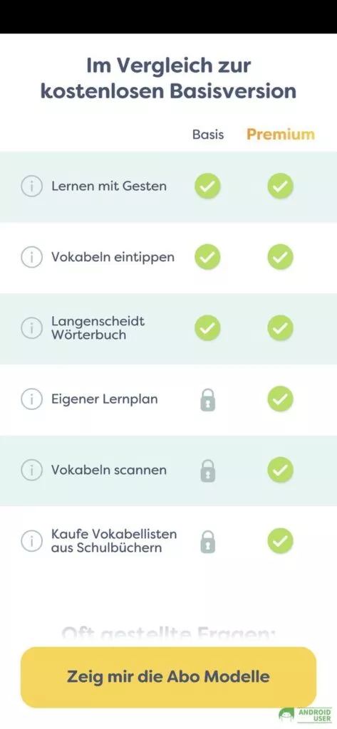 Unterschied cabuu Basis und Premiumversion