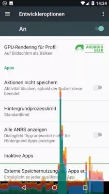 Android Entwickleroptionen GPU Rendering