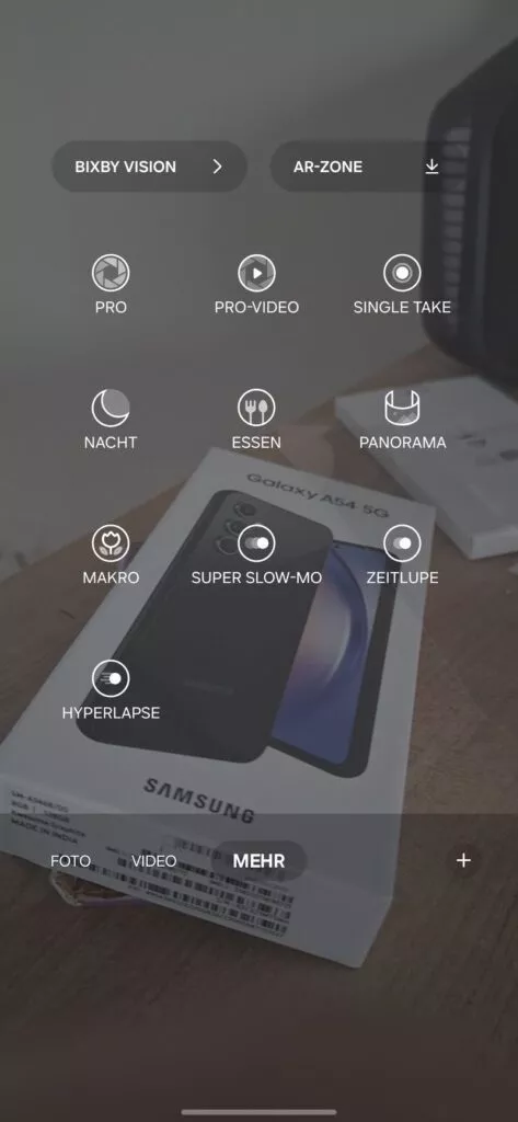 Kamerafunktionen des Samsung Galaxy A54 5G