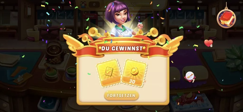 Cooking Kawaii, Runde gewonnen