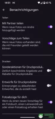 Benachrichtigungen abschalten