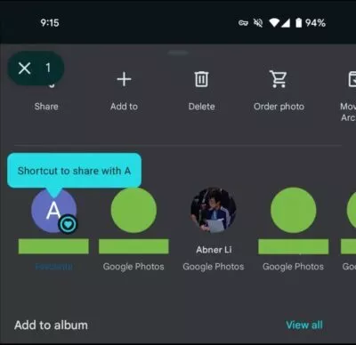 Favoriten Shortcut mit Herz-Button gekennzeichnet