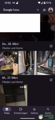 Fotostapel Kennzeichnung an der rechten oberen Ecke
