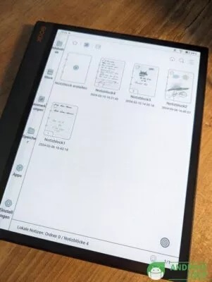 Notizen erstellen auf dem Note Air 3C E-Ink-Tablet