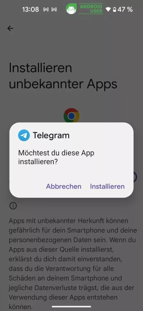 Telegram installieren