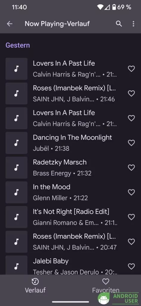 Du kannst die Musik anhören oder weiter bearbeiten