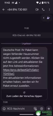 Deutsche Post SMS Abzocke
