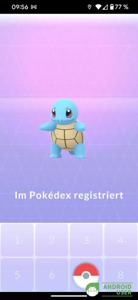Ein neues Pokémon wird im Pokedex registriert