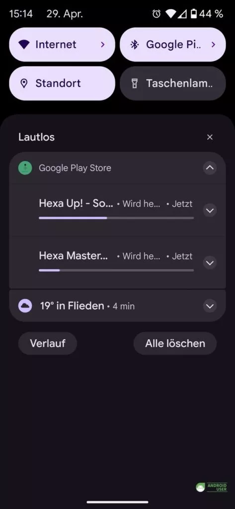 Download von 2 Apps gleichzeitig