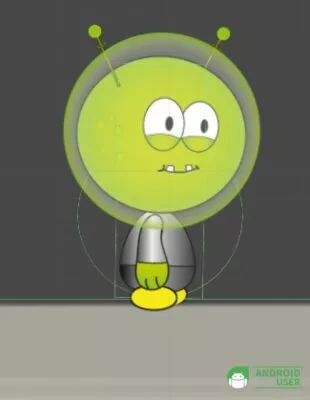 Das Alien hat Collider und der Boden ebenfalls.