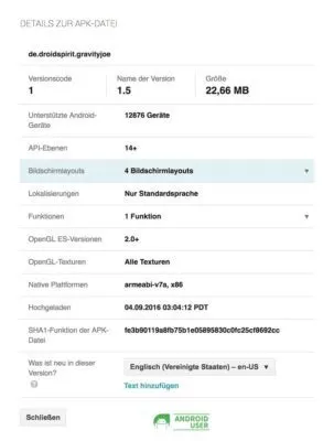 Wir laden die apk-Datei in der Developer Console hoch.