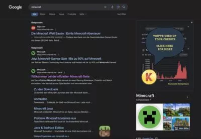 Ein Minecraft Grasblock startet das Easter Egg