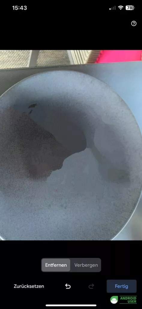 Das Fleisch wurde entfernt