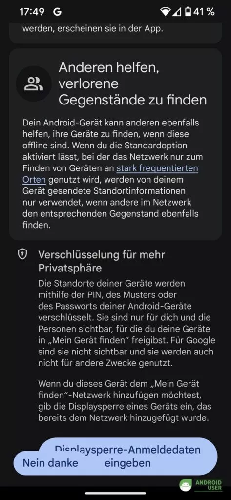 Mein Gerät finden Netzwerk hilft anderen, verlorene Gegenstände zu finden