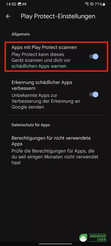 Google Play Protect deaktivieren