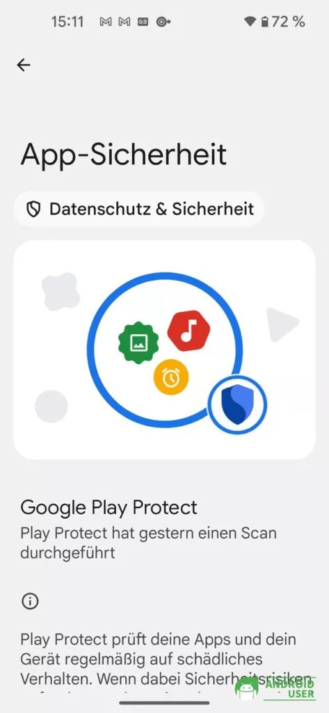 Datenschutz und Sicherheit mit Google Play Protect