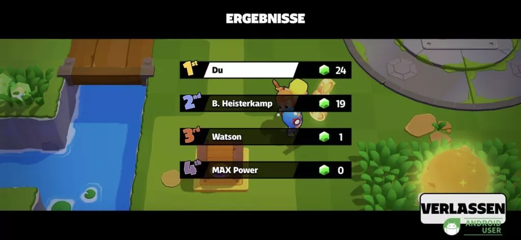 Du hast die Trainingsrunde gewonnen