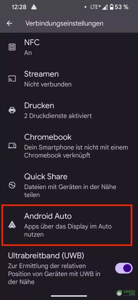 Android Auto öffnen